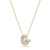 ‘G’ Diamond Enamel Pendant