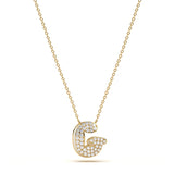 ‘G’ Diamond Enamel Pendant