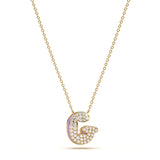 ‘G’ Diamond Enamel Pendant