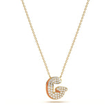 ‘G’ Diamond Enamel Pendant