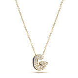 ‘G’ Diamond Enamel Pendant
