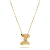 ‘I’ Diamond Enamel Pendant