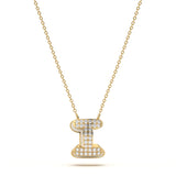 ‘I’ Diamond Enamel Pendant