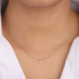 Pear 0.25ct Floating Diamond Pendant