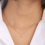 Pear 0.50ct Floating Diamond Pendant