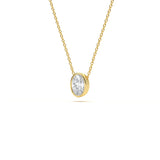 Bezel Oval 1 ct Diamond Pendant