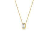 Bezel Emerald 1ct Diamond Pendant