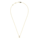 Bezel Emerald 1ct Diamond Pendant