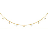 Round Diamond Station Necklace