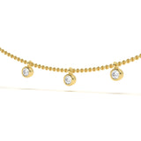 Round Diamond Station Necklace