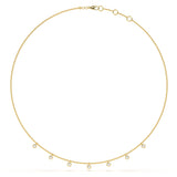Round Diamond Station Necklace