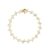 Custom Oval and Princess Cut Diamond Tennis Bracelet