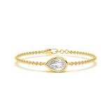 Pear Bezel Diamond Bracelet