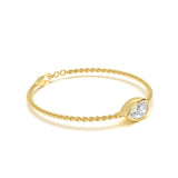 Pear Bezel Diamond Bracelet