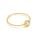Oval Bezel Diamond Bracelet