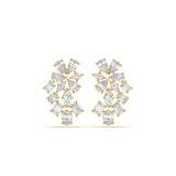 Custom Mixed-Cut Diamond Cluster Studs