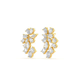 Custom Mixed-Cut Diamond Cluster Studs