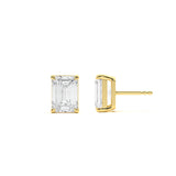 Custom 6-Carat Emerald-Cut Studs