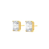 Custom 6-Carat Emerald-Cut Studs