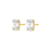 Classic Emerald Diamond Studs