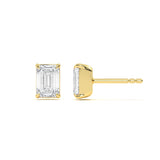 Classic Emerald Diamond Studs
