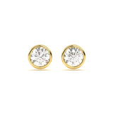 Bezel Round 1 ct Diamond Studs