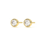 Bezel Round 1 ct Diamond Studs
