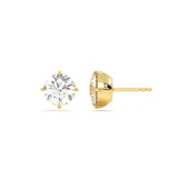 Round Solitaire 4 ct Diamond Studs
