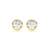 Bezel Oval 2 ct Diamond Studs