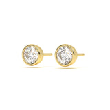 Bezel Oval 2 ct Diamond Studs