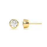 Bezel Oval 2 ct Diamond Studs