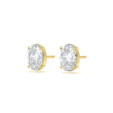 Classic Oval 4 ct Diamond Studs