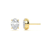 Classic Oval 4 ct Diamond Studs