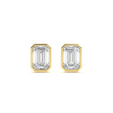 Bezel Emerald 4 ct Diamond Studs