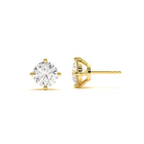 Custom 4 Carat Solitaire Studs
