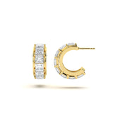 Custom 12-Carat Diamond Hoops