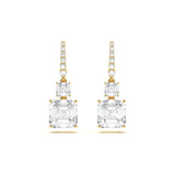 Custom 13-Carat Double Asscher-Cut Diamond Danglers