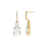 Custom 13-Carat Double Asscher-Cut Diamond Danglers