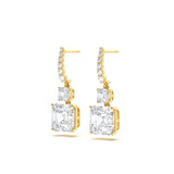 Custom 13-Carat Double Asscher-Cut Diamond Danglers