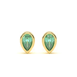 Pear Emerald Studs