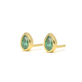 Pear Emerald Studs
