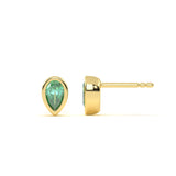 Pear Emerald Studs