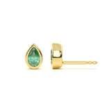 Pear Emerald Studs