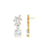 Custom Marquise and Cushion-Cut Diamond Drop Earrings