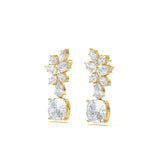 Custom Marquise and Cushion-Cut Diamond Drop Earrings