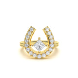 Custom Diamond Horseshoe Ring
