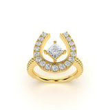 Custom Diamond Horseshoe Ring