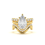 Custom Pear-Cut Diamond Stacking Ring Set