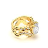 Custom Pear-Cut Diamond Stacking Ring Set