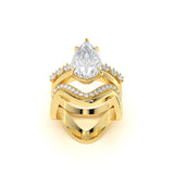 Custom Pear-Cut Diamond Stacking Ring Set